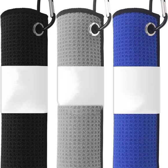 3 Pack Microfiber Waffle Weave Performance Golf Sport Towels 12 Color Choices - Picture 7 of 12